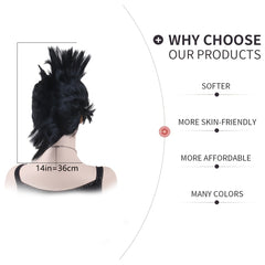 Men's 14 Inch Rooster Head Dress Up Wig Party Holiday Fiber Hair
