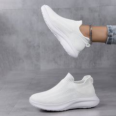 Men's Solid Knit Sock Shoes Non Slip Slip On Sneakers