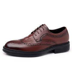 Men Brogue Carved Derby Shoes Wingtip Oxfords Formal Shoes