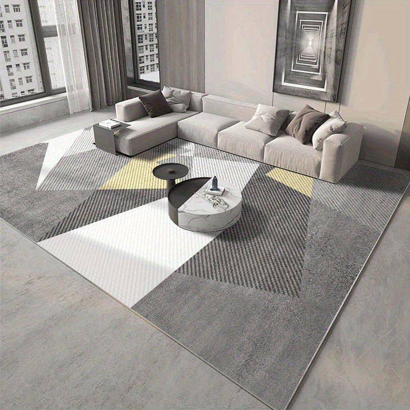 Modern Geometric Area Rug Non Shedding Floor Carpet Machine Washable