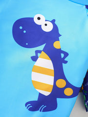 Boys Dinosaur Print Swimwear Set for Beach Vacation