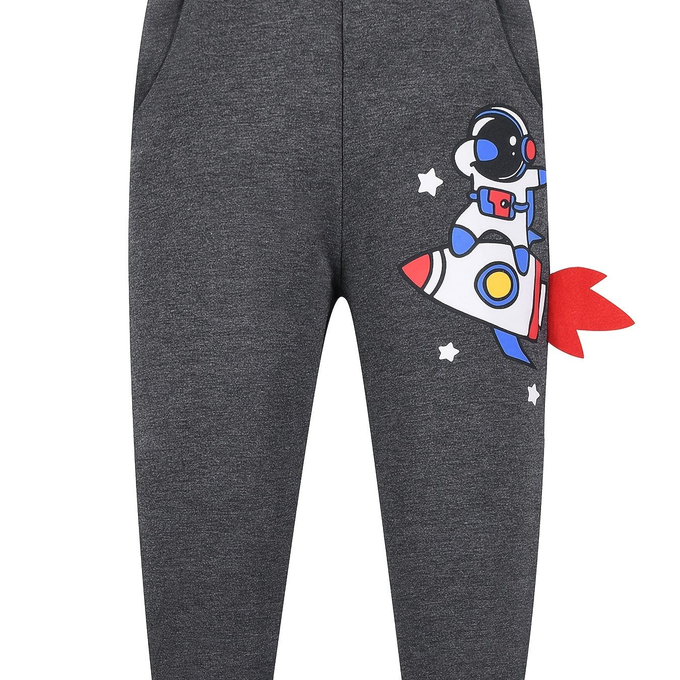 Boys Space Astronaut Print Sweatpants Kids Clothes For Spring