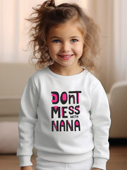 Girls Letters Pattern Crew Neck Long Sleeve Sweatshirt Spring Fall