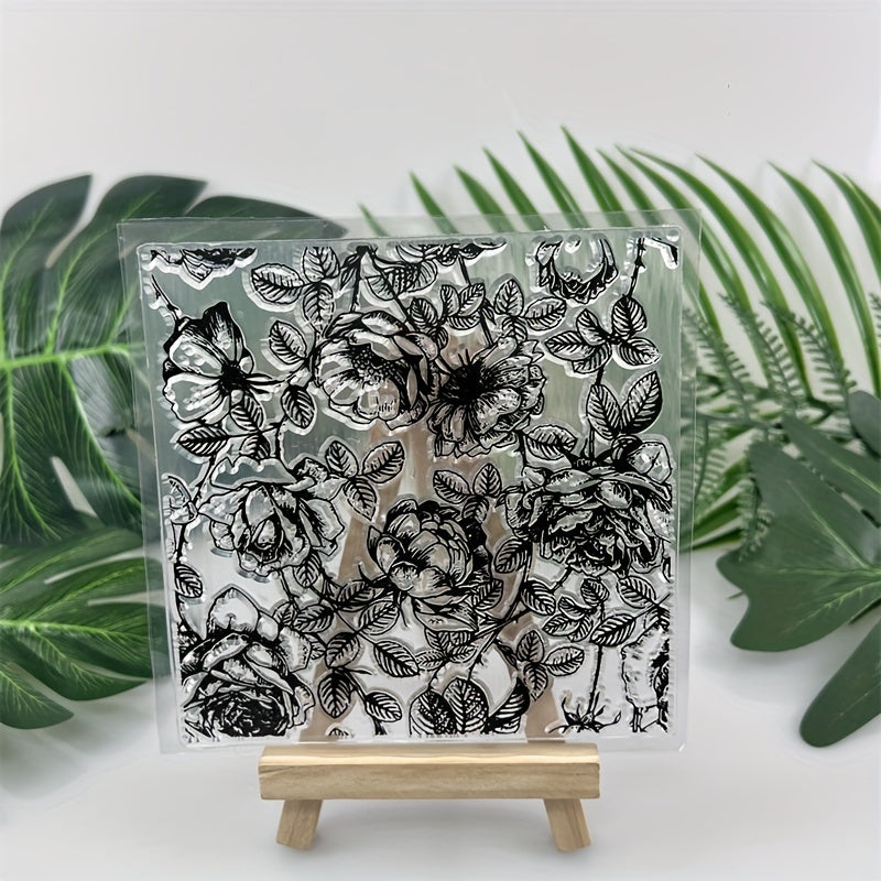 Flower Background Plate Stamps Stencils DIY Scrapbook Decorative Craft Embossing