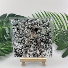 Flower Background Plate Stamps Stencils DIY Scrapbook Decorative Craft Embossing