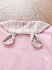 Girls' Plaid Button Crew Neck Sweatshirt for Casual Outfit