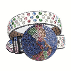 Colorful Rhinestone Western Cowgirl Belt