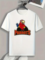 PARROTS Print Men's Graphic T-shirt Casual Comfy Tees For Summer Mens Clothing