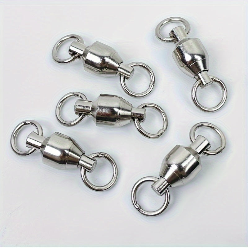 30pcs 1 10 Ball Bearing Swivels Stainless Steel Fishing Connector