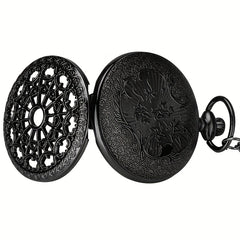 Vintage Bronze Spider Web Pocket Watch Student Retro Chain