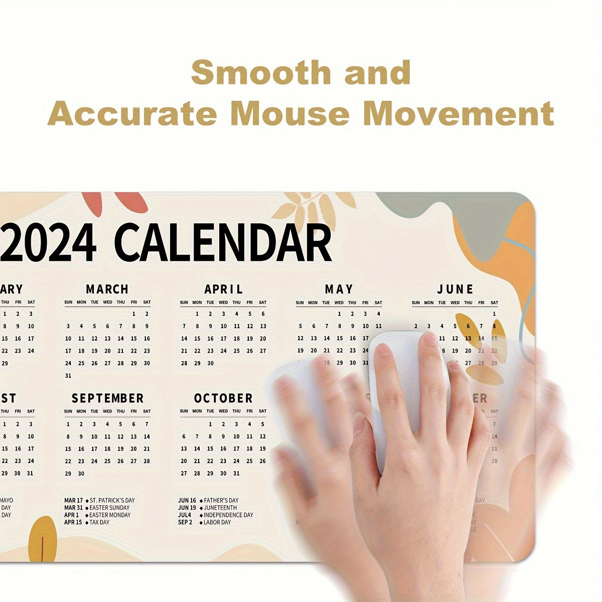 Morandi Style Mouse Pad with Calendar
