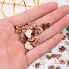 Wooden Love Heart Lettering Wedding Table Decoration 100pcs