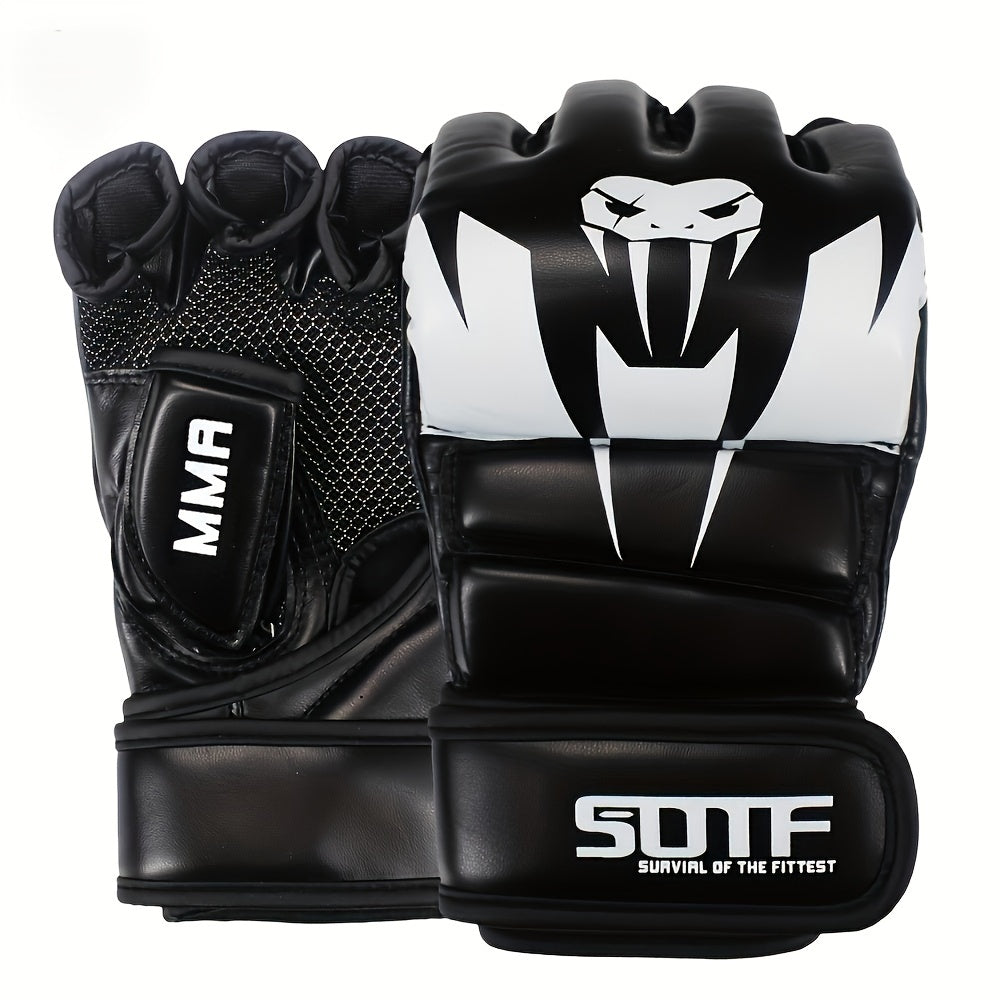 Adult Half Finger MMA Gloves for Combat Training and Sanda Fighting