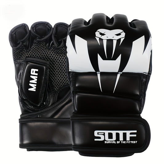 Adult Half Finger MMA Gloves for Combat Training and Sanda Fighting