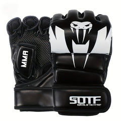 Adult Half Finger MMA Gloves for Combat Training and Sanda Fighting