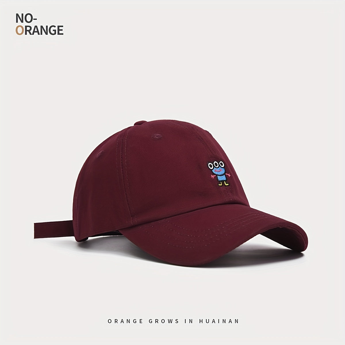 Soft Top Sunshade Three eyed Monster Embroidered Baseball Cap For Women