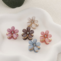 5pcs Camellia Hair Clip Flowers Claw Clip Accessories for Girls