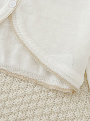 Toddler Girls Thin Block Trim Long Sleeve Button Knit Cardigan