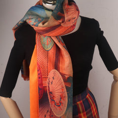 Winter Scarf Print Scarf Business Gathering Shawl Warm Women Scarf