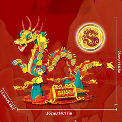 1000 pcs Golden Dragon Jigsaw Puzzle Kit ABS Plastic DIY Model
