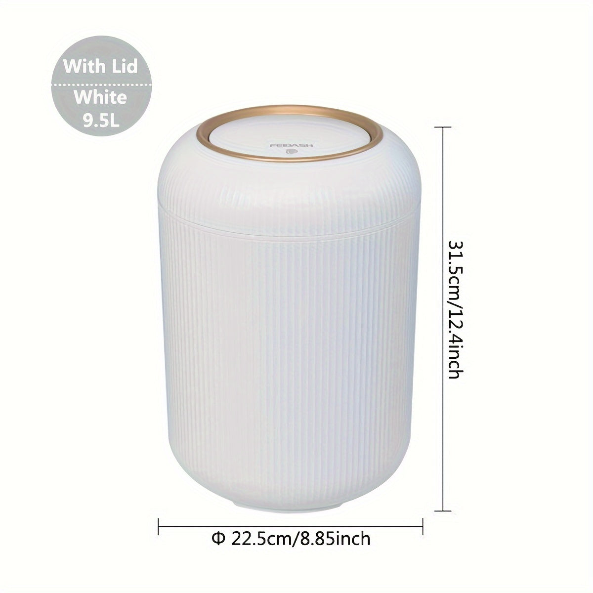3 9 5L Anti Odor Trash Bin With Lid And Fashionable Plastic Trash Can
