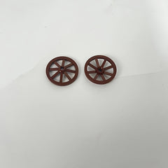 2 Pack Building Block Wheels in Dark Brown & Yellow