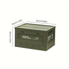 50L 13 2Gallons Folding Storage Bin Outdoor Camping Supplies