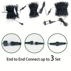 Christmas String Lights 20 12m 200LED Plug End 8 Modes Outdoor Indoor Fairy Ligh