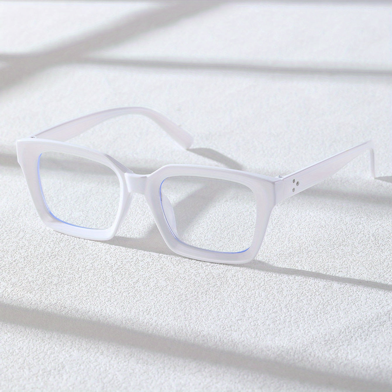 Men's Square Frame Flat Mirror Rice Nail
