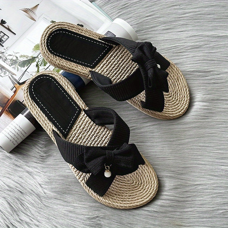 Women's Bowknot Sandals Comfy Beach Shoes