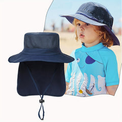 Teen Casual Sun Hat with Wide Brim and Neck Flap