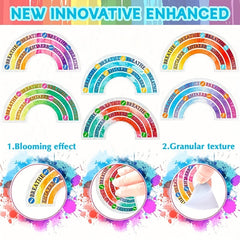 6pcs Rainbow Stress Relief Stickers Calming Strip Texture Sensory Items