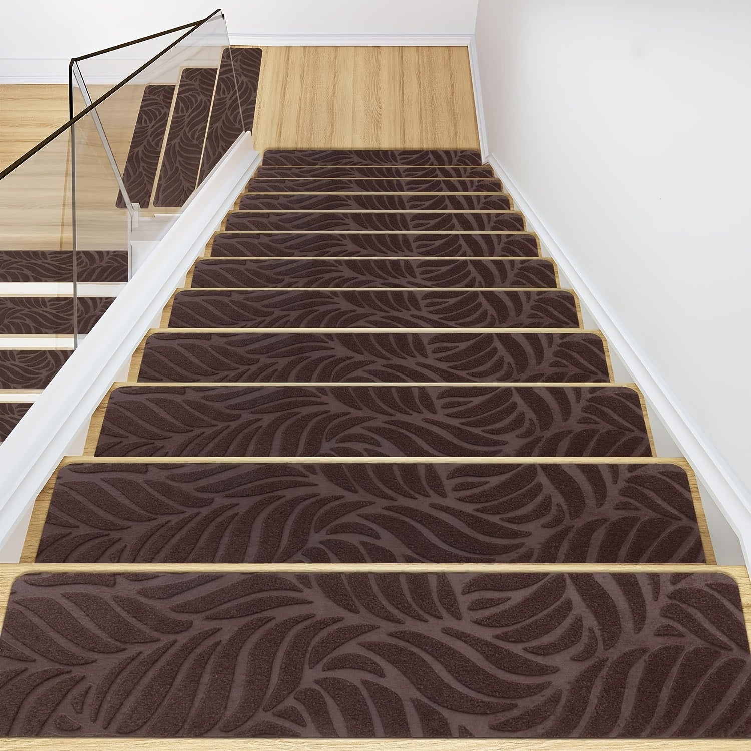 Non Slip Stair Mats Runners Treads For Indoor Wooden Steps