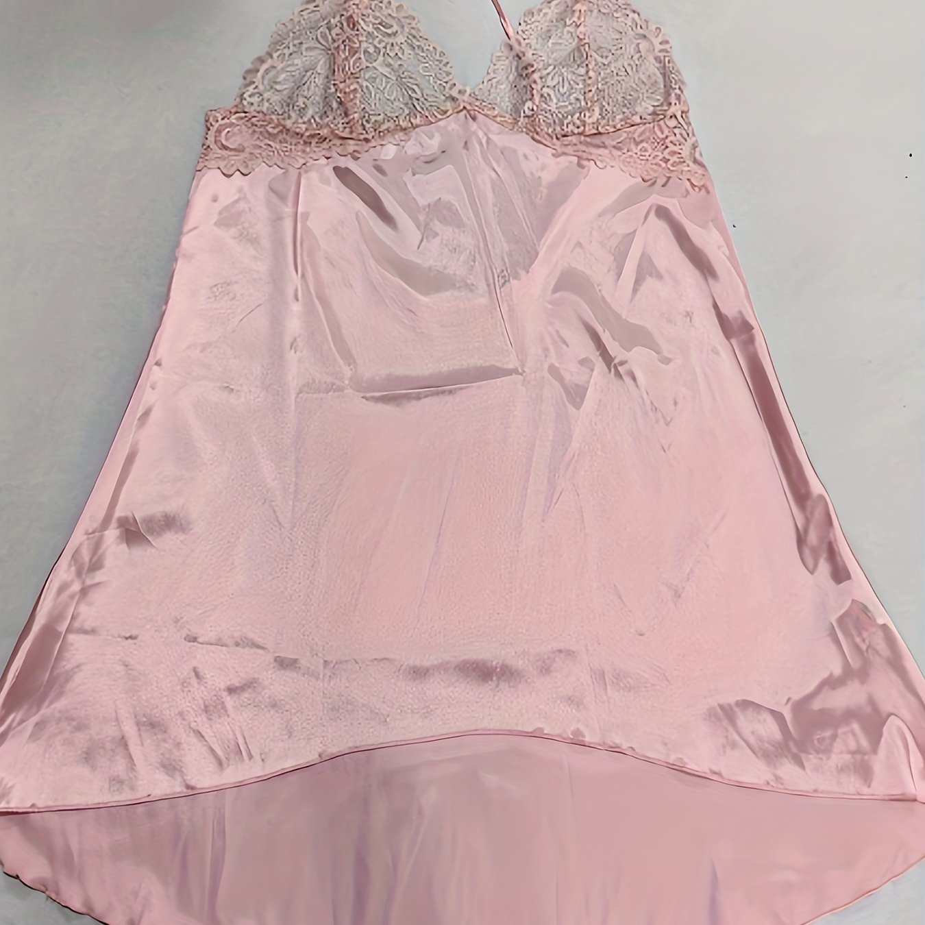 Lace V Neck Satin Nightdress