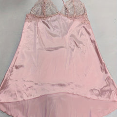 Lace V Neck Satin Nightdress