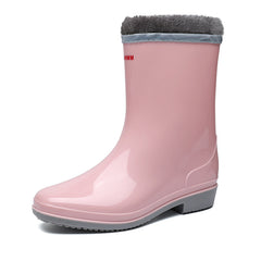 Women's Thermal Rain Boots Fleece Waterproof Booties