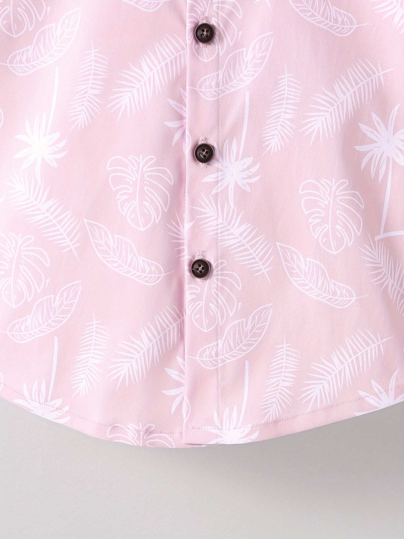 Coconut Tree Tropical Leaf Print Boys Shirt