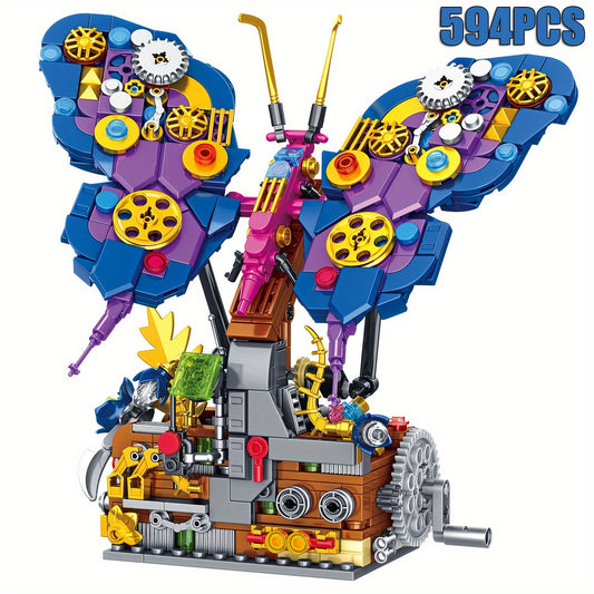 Mechanical Butterfly Model Building Set with Stand ABS Material