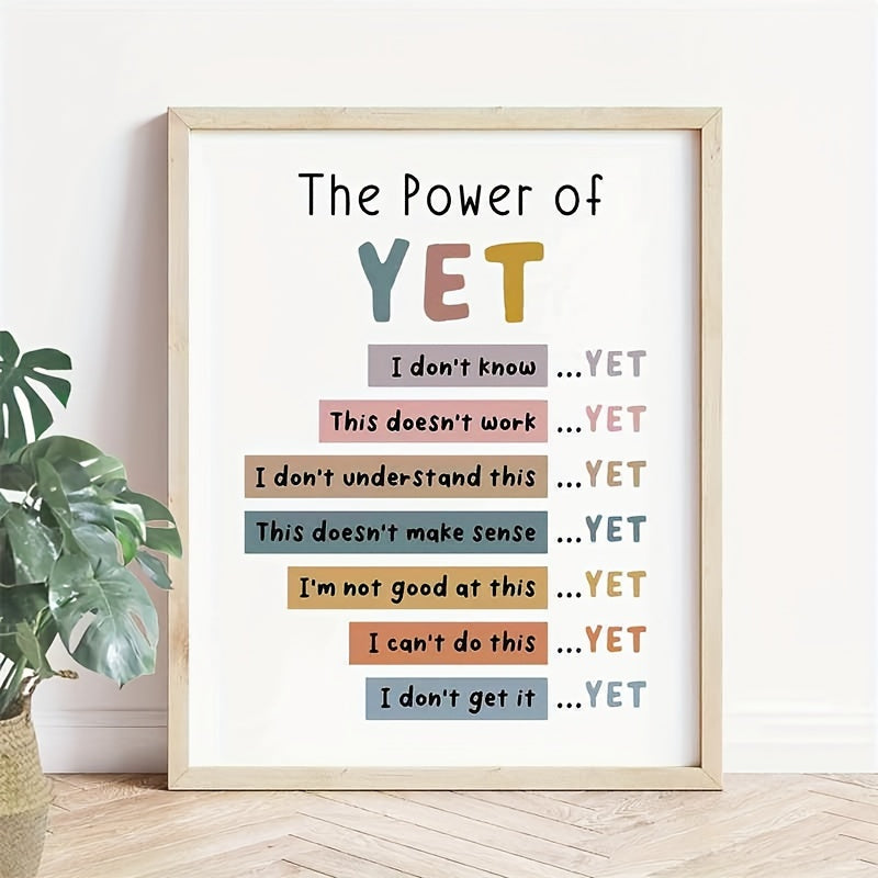 The Power Of Yet Print Therapy Office Decor Poster