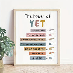 The Power Of Yet Print Therapy Office Decor Poster