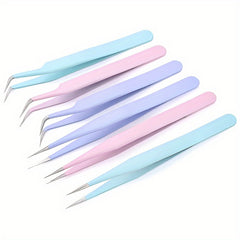 2pcs Precision Tweezers Stainless Steel Straight Tip Tweezers