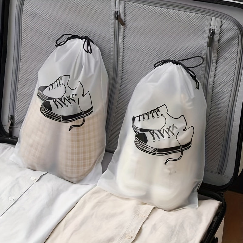 5pcs Portable Shoe Storage Bag Drawstring Foldable Travel Organizer