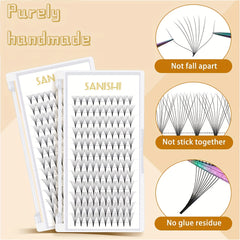 10D 0.07 Premade Spiky Eyelash Cluster Lashes D Curl 10DD