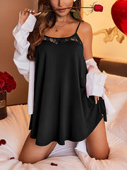Lace Slip Nightdress Backless Sleep Dress Women's Sleepwear