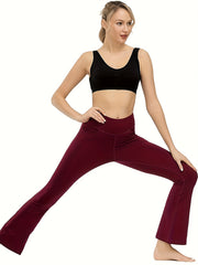 Women's Bootcut Yoga Pants With Pocket Tummy Control Workout Pants