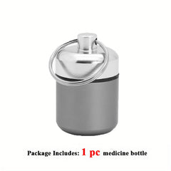 Waterproof Pocket Pill Storage Container with Keychain