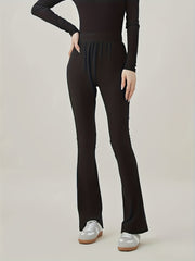 High Rise Stretch Fitness Flared Leg Pants