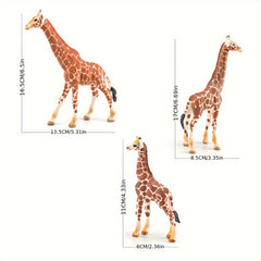 Lifelike Giraffe Figurine PVC Wild Animal Toy Educational Play & Home Decor