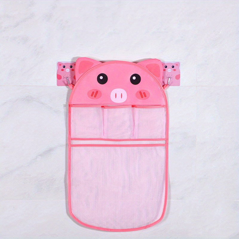 Children's Cartoon Mesh Storage Bag with 2 Hooks