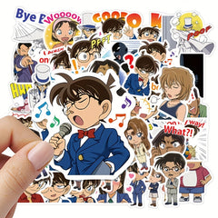 50pcs Anime Detective Stickers For Phone Laptop Skateboard Waterproof